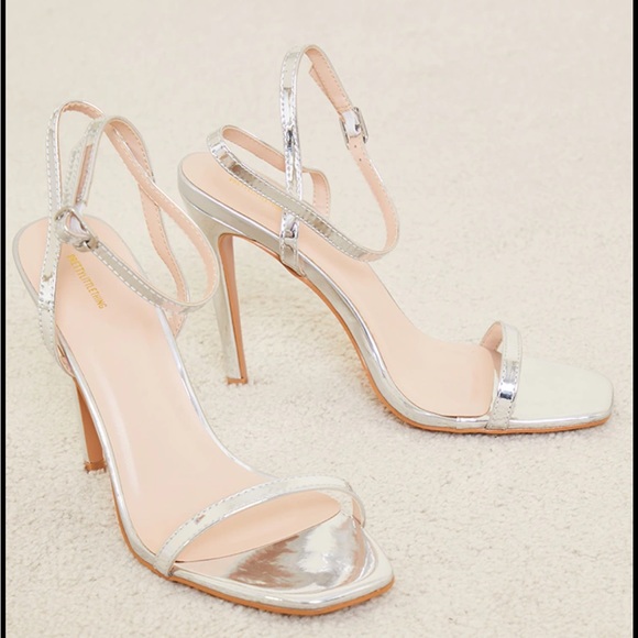 SILVER plt heels - Picture 3 of 3